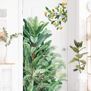 Decal dán tường Hàn quốc mẫu Cây xanh chùm lá