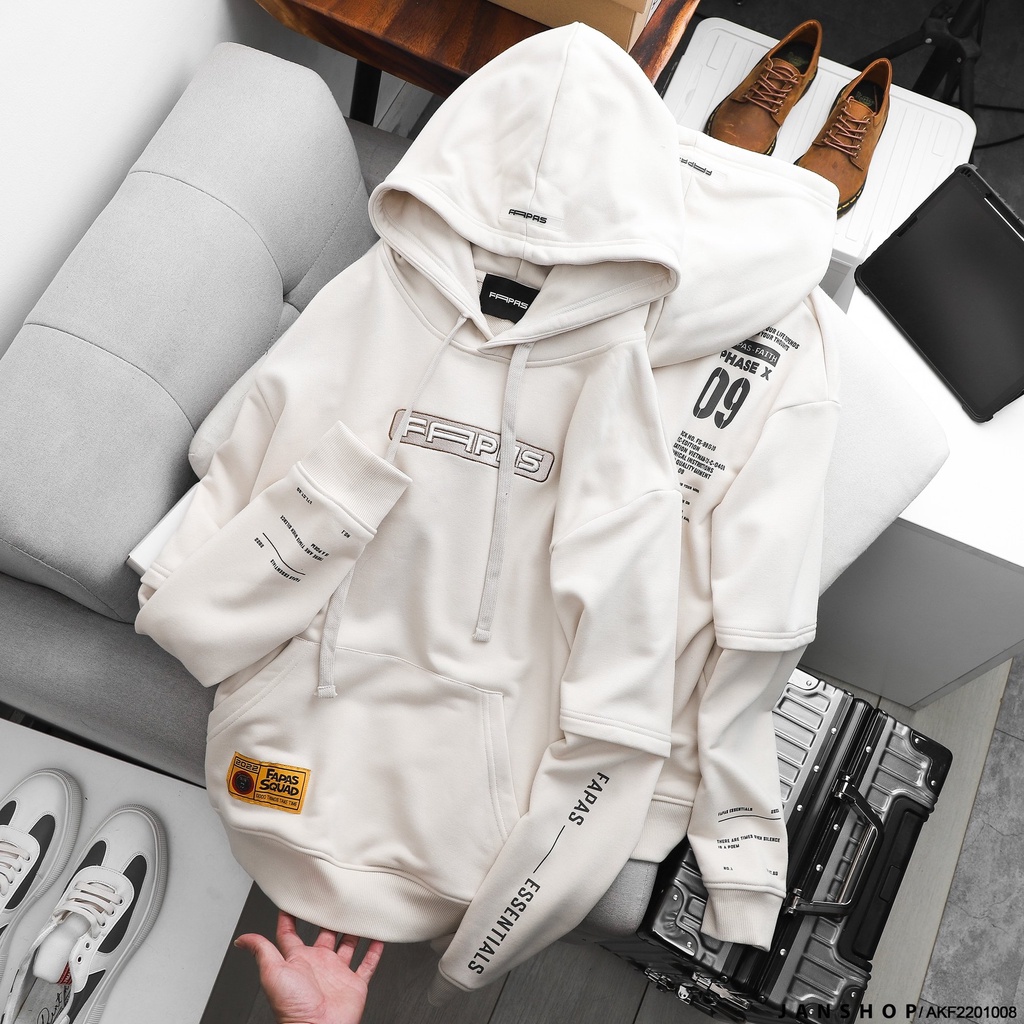 Áo Hoodie Vải Nỉ Với Thiết Kế Layer Năng Động