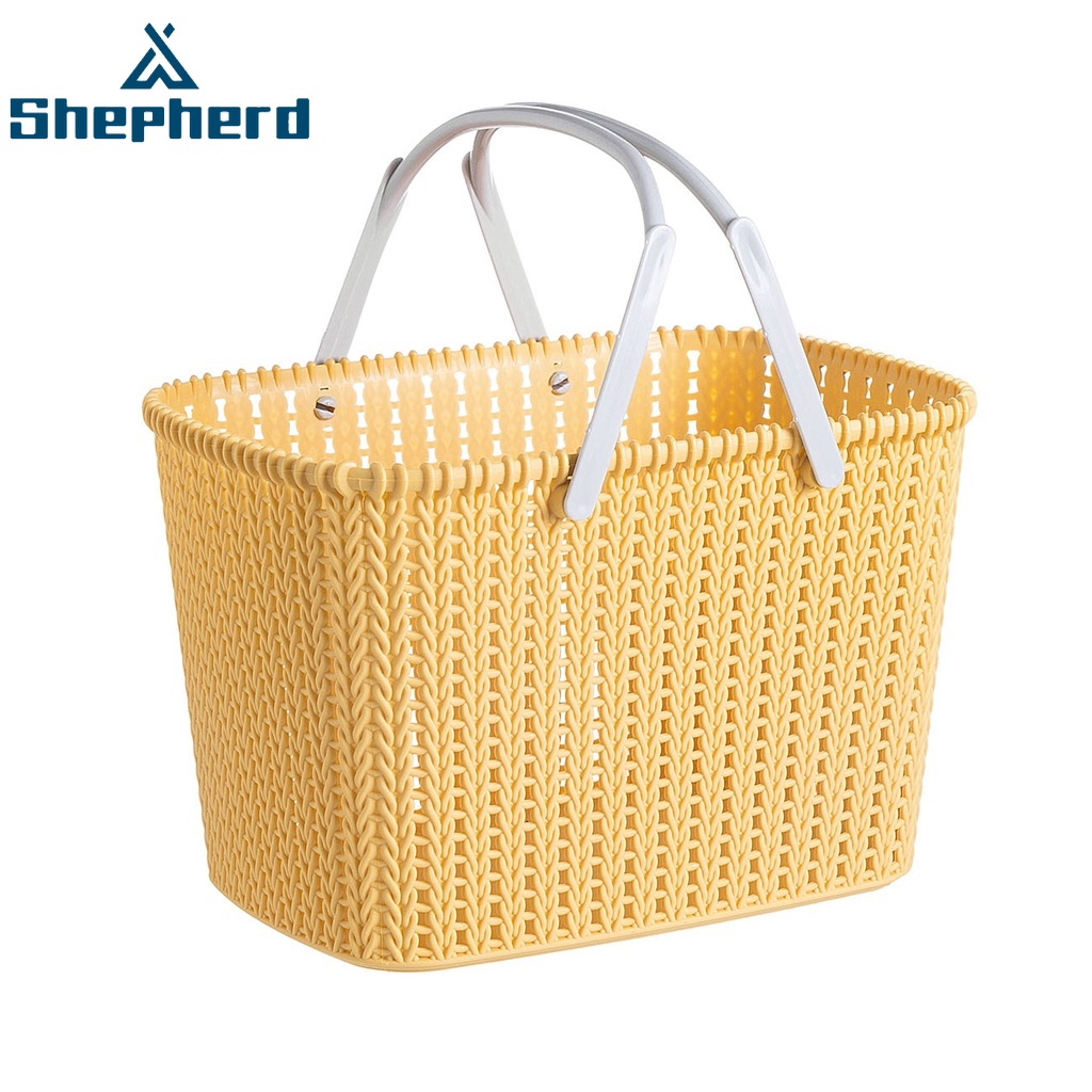 Rổ đựng Shepherd PP rỗng nhỏ gọn có tay cầm đôi sức chứa lớn dùng trong nhà tắm đa năng