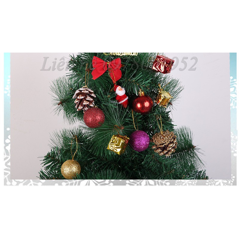 Phụ kiện trang trí cây thông noel, giáng sinh hộp quà, chữ, trân châu cho cây thông cao 45cm, 60cm, 90cm