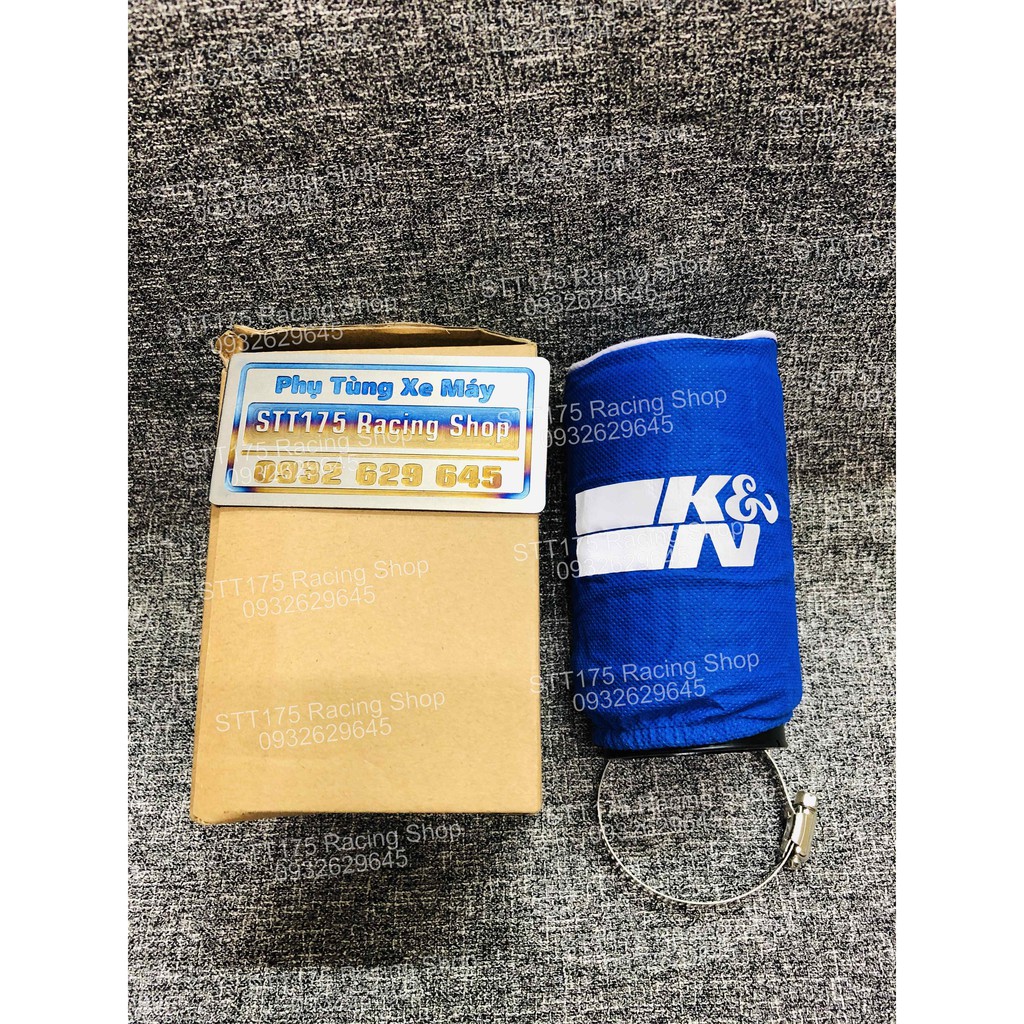 Lọc gió Trụ + Áo trùm K&amp;N ( 1:1 )