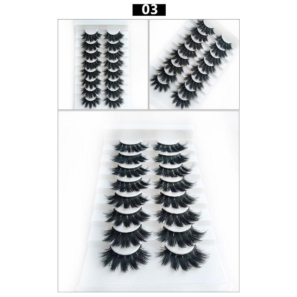 Set 8 Cặp Lông Mi Giả 5D Nhiều Lớp Tạo Hiệu Ứng Dài Tự Nhiên 5D Dành Cho Nữ