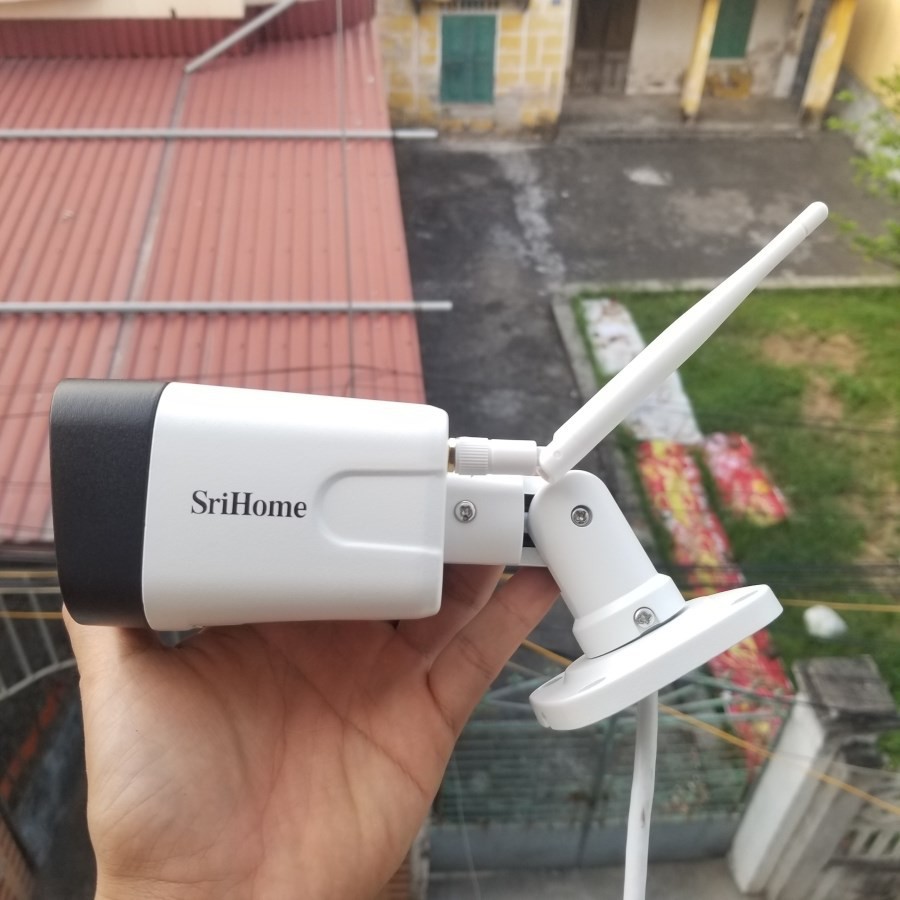 Camera IP wifi Srihome SH035 3.0MP 1269 Pixel FullColor - Xem Đêm Có Màu - Vỏ Kim Loại kèm thẻ nhớ 64G