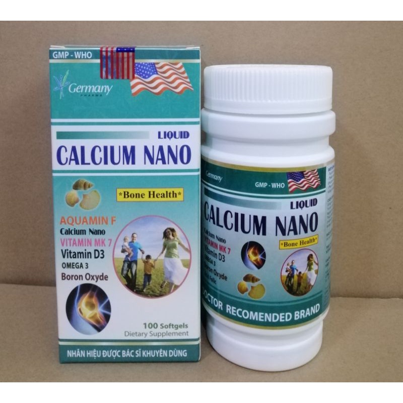 LIQUID CALCIUM NANO - Bổ sung canxi và vitamin, khoảng chất cần thiết cho cơ thể giúp tăng cường sức khỏe.
