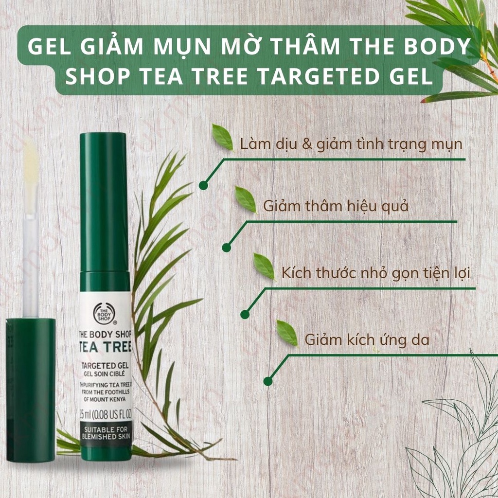 Gel Giảm Mụn Mờ Thâm Hiệu Quả Chỉ Sau 1 Tuần TBS Tea Tree Targeted Gel