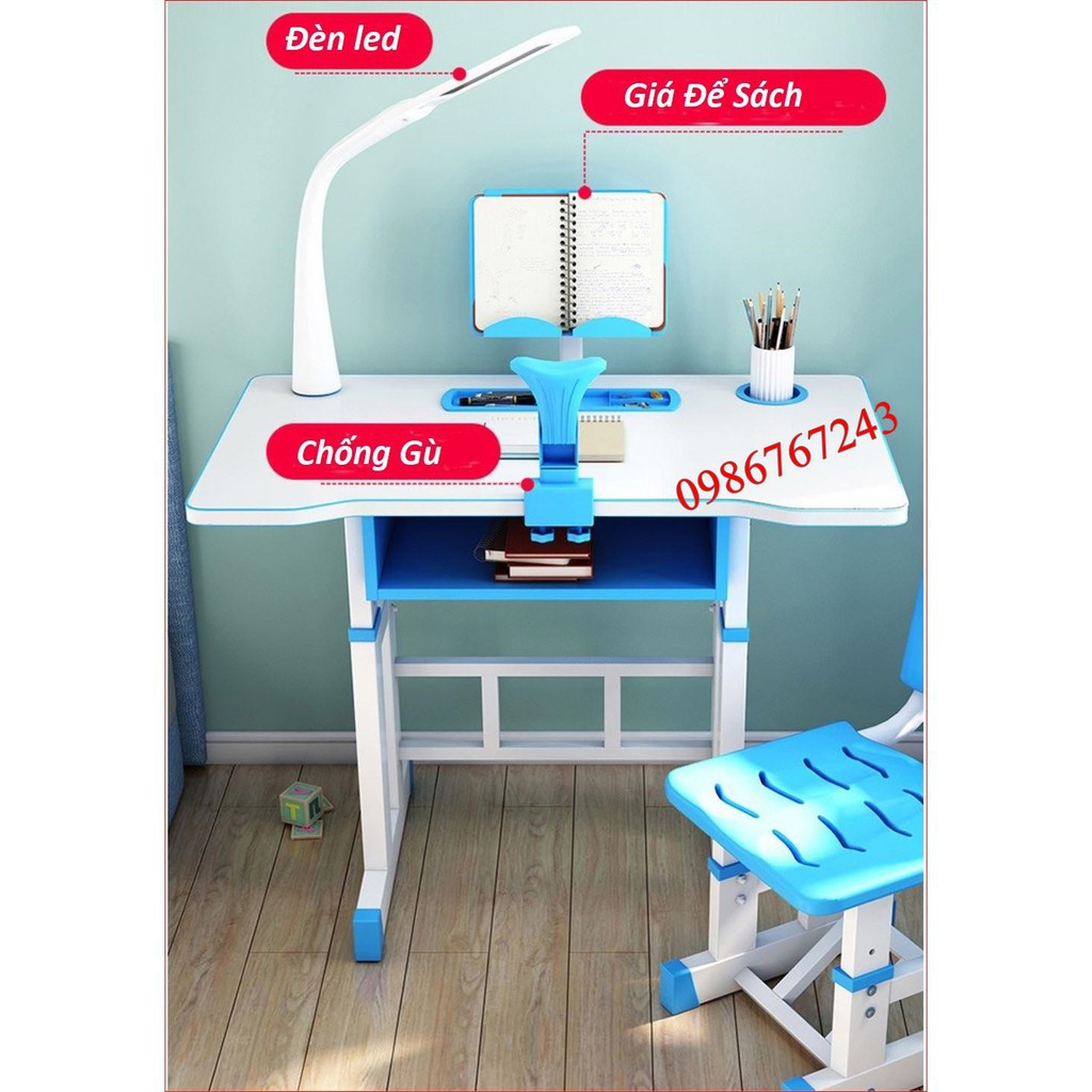 Bộ bàn ghế cho học sinh tiểu học, tặng kèm đèn học led và chống cận | BigBuy360 - bigbuy360.vn