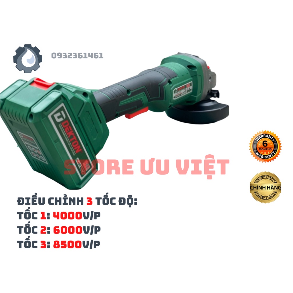 Máy mài dùng pin không than M21 Dekton M21AG100B 3 cấp chỉnh tốc CHÂN PIN MAKITA THÔNG DỤNG