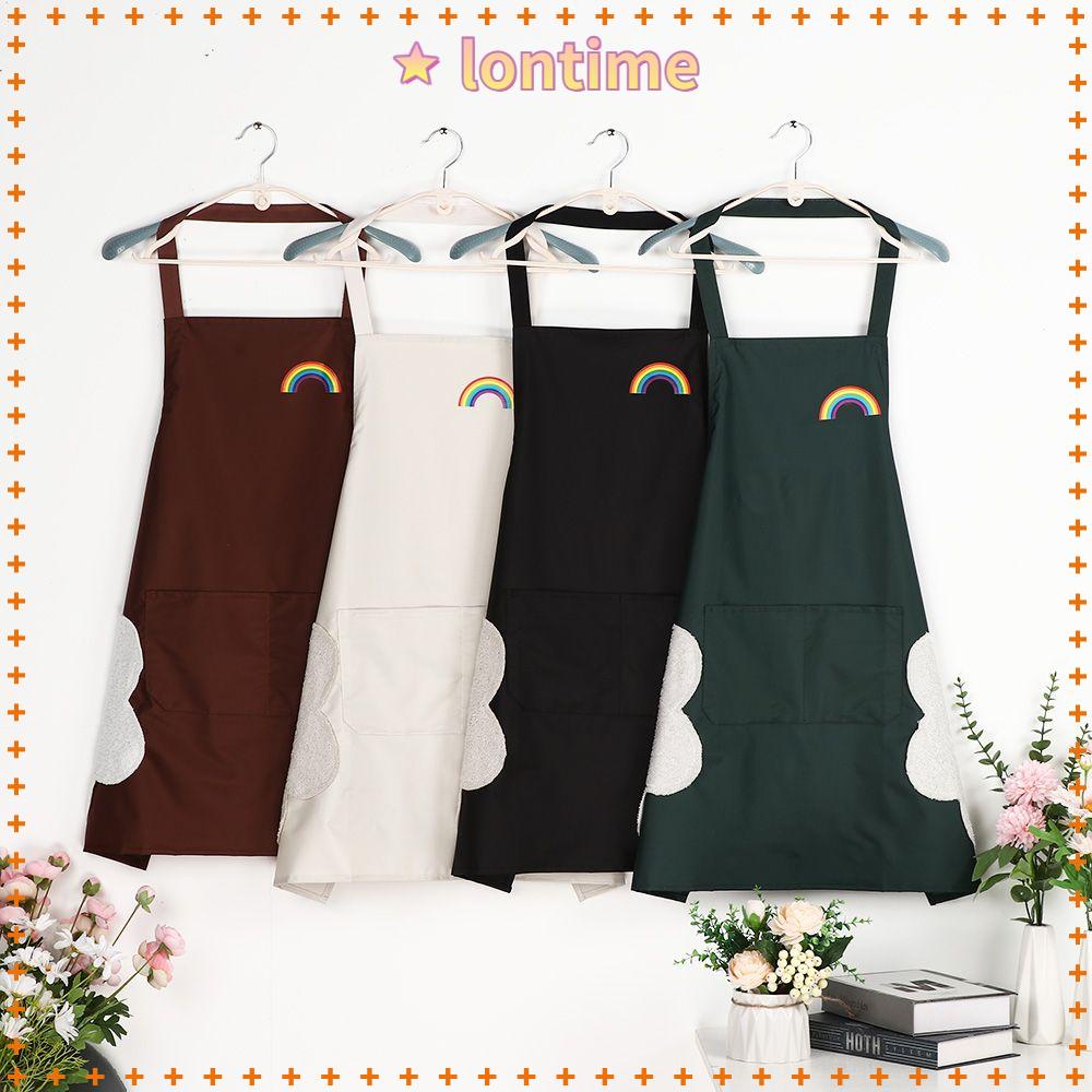 Tạp dề chống nước họa tiết cầu vồng dễ thương bắt mắt sành điệu tùy chọn màu sắc