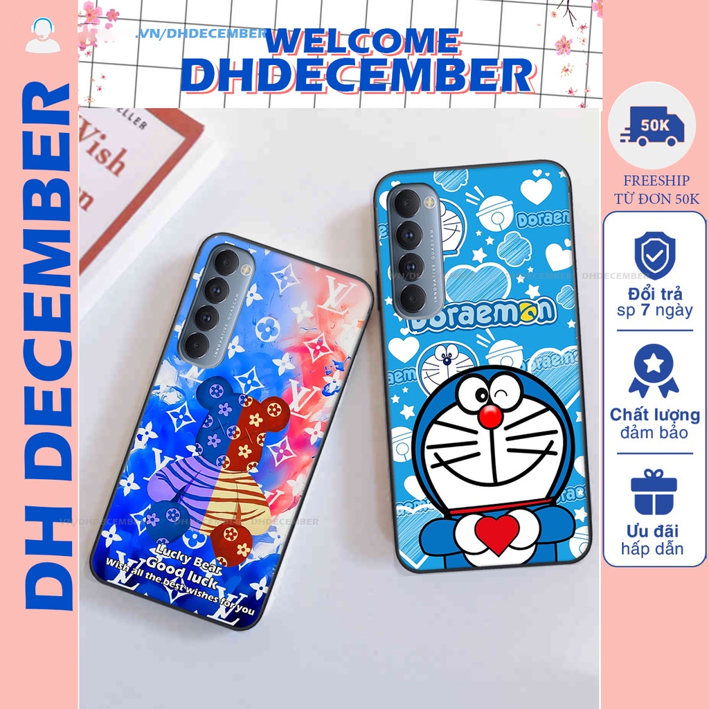 Ốp lưng Oppo RENO 4 PRO in hình gấu K@ws, gấu nâu, dor@emon RẺ- ĐẸP- BỀN