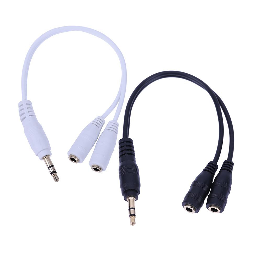 Cáp tách âm thanh hình chữ Y giắc cắm 3.5mm từ phích cắm sáng 2 ổ cắm