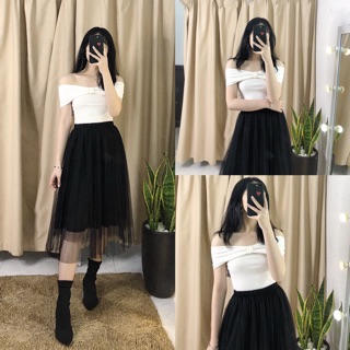 Áo nơ trễ vai