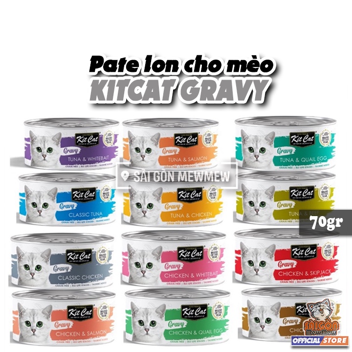 Pate KITCAT GRAVY cho mèo 70gr