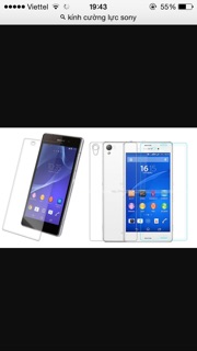 Combo: 2 kính cường lực sony