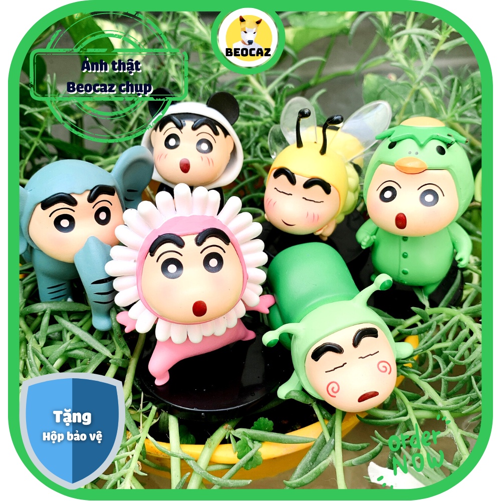 Mô hình Shin chan Cậu bé bút chì Shinosuke bông hoa gấu panda voi xanh ốc sên kappa ong mật dễ thương Đồ chơi Beocaz
