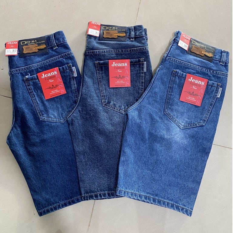 Quần Short Jeans Nam Form Chuẩn - Quần Jean Ngố Nam Cao Cấp