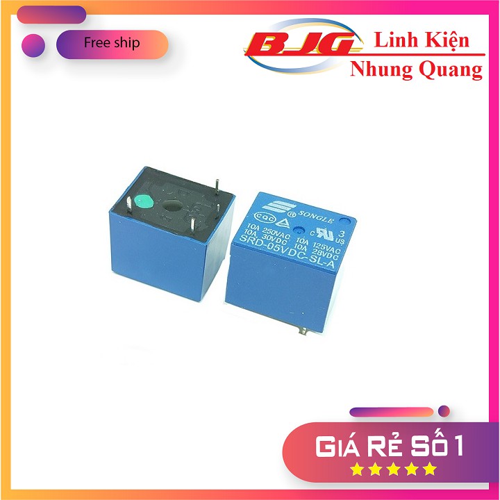 Relay 5v 12v 24v 250VAC 10A SRD 5P-linh kiện điện tử 3m