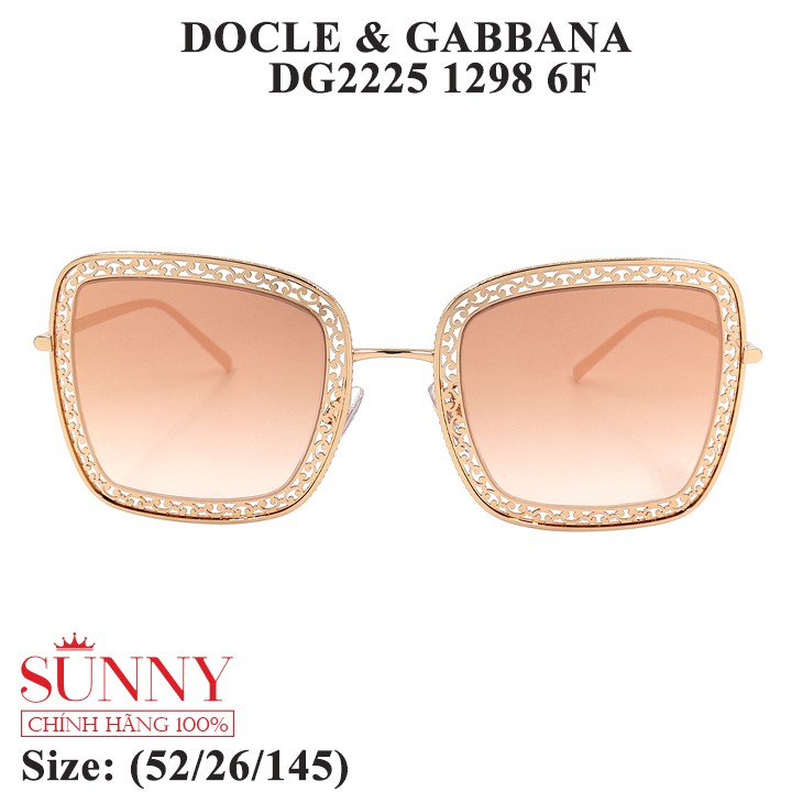 DG2225  - Kính mát Docle &amp; Gabbana chính hãng, bảo hành toàn quốc, sp có kèm tem thẻ chống hàng giả do bộ công an cấp