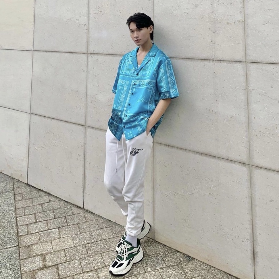 Áo sơmi ngắn tay hoạ tiết bandana "FAULTIER BANDANA" DANTON SHIRT | BigBuy360 - bigbuy360.vn