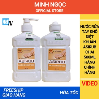 Nước rửa tay khô diệt khuẩn asirub chai 500ml hàng chính hãng - siêu thị minh ngọc