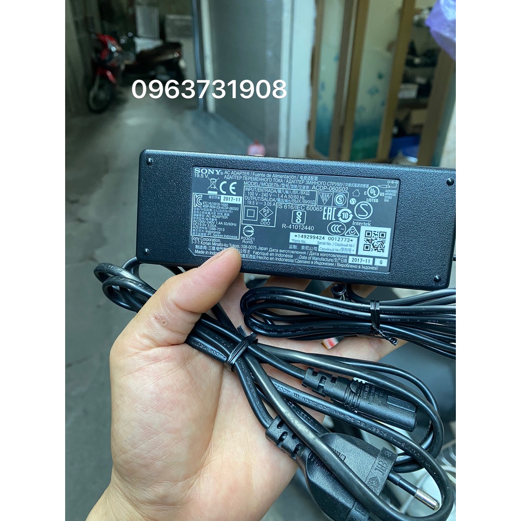 Dây nguồn tivi Sony 19.5V-3.05A bản gốc Sony cung cấp