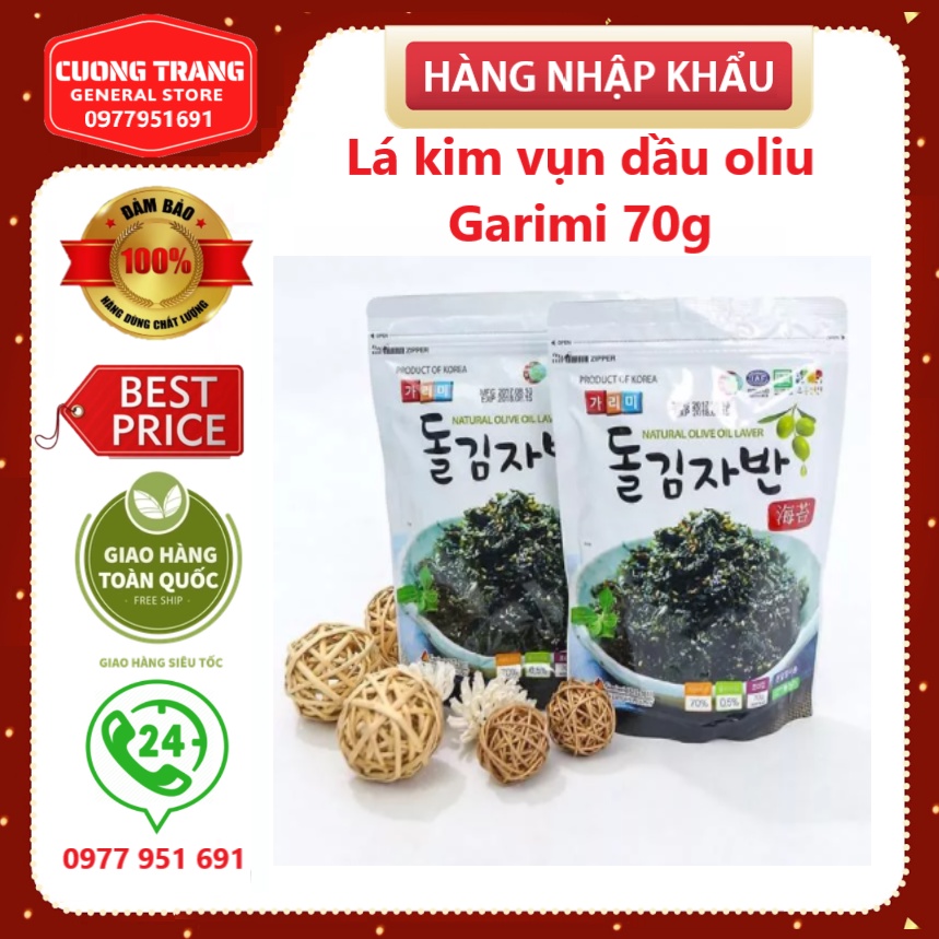 Lá kim vụn dầu oliu Garimi 70g