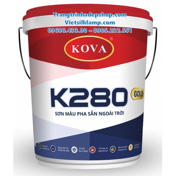 Sơn màu ngoại thất - Sơn pha sẵn ngoài trời KOVA K280-GOLD