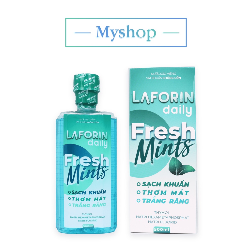 Nước súc miệng làm trắng răng Laforin daily 500ml