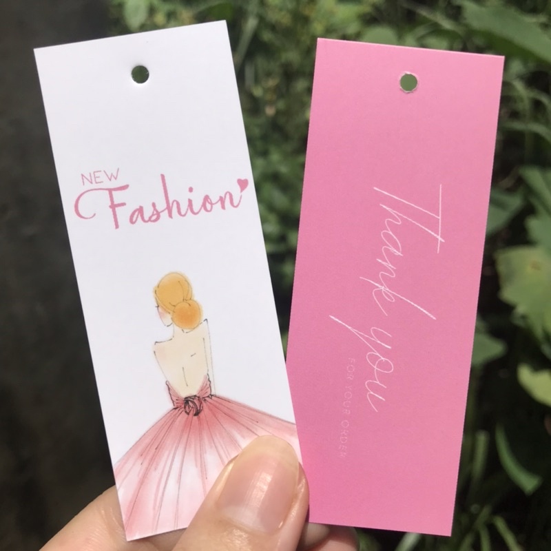 Mác quần áo combo 100 mác + 100 Dây Treo Thẻ Bài - Dây Dù Xâu Tag (Mác) Quần Áo