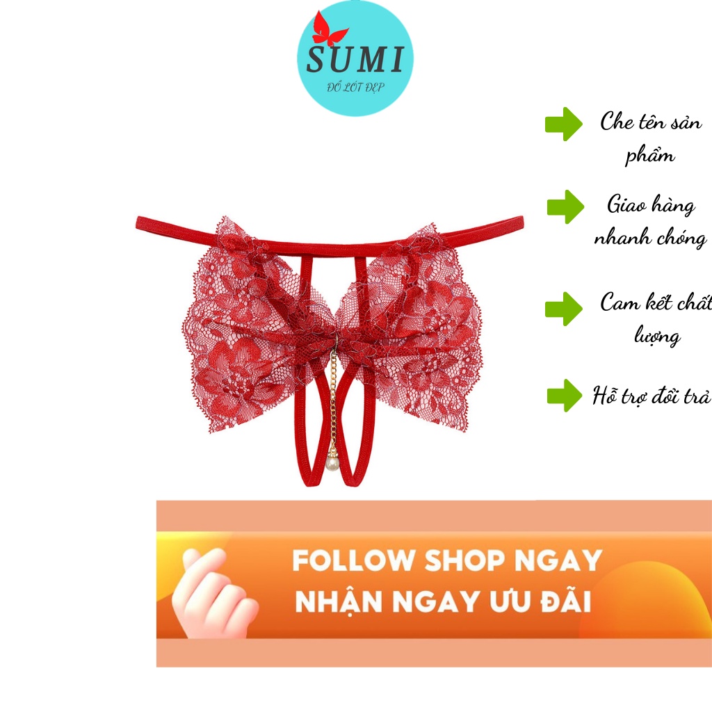 Quần xì lọt khe, quần lót lọt khe mẫu ren nơ SUMI 220402 | BigBuy360 - bigbuy360.vn