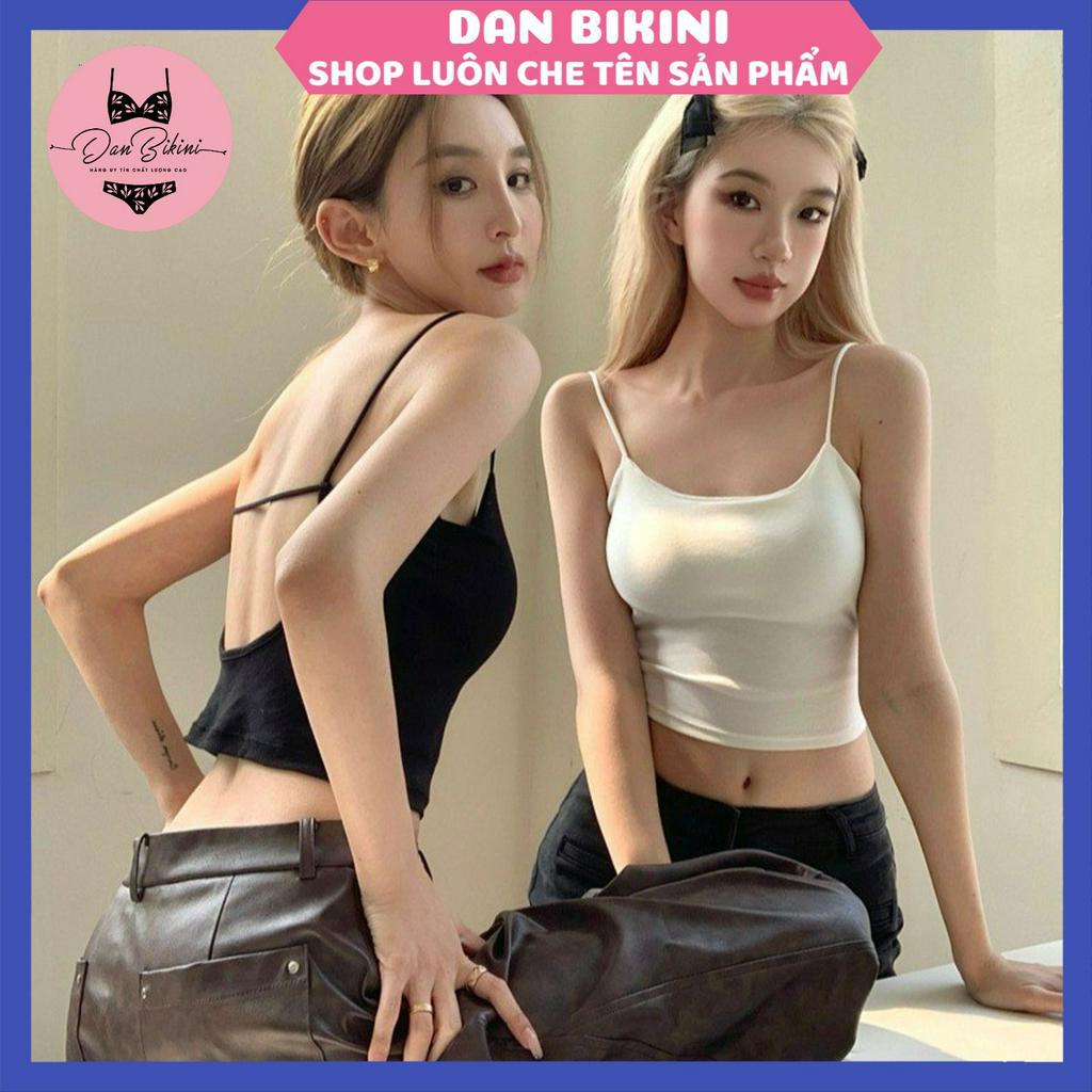 Áo Bra Nữ Cotton Thiết Kế 2 Dây Mảnh Kiểu Dáng Sexy Hở Lưng Có Đệm Ngực Mềm Mại MÃ 2856