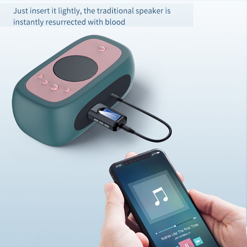 Thiết Bị Thu Phát Âm Thanh Bluetooth 5.0 Có Màn Hình Lcd Với Giắc Cắm 3.5mm