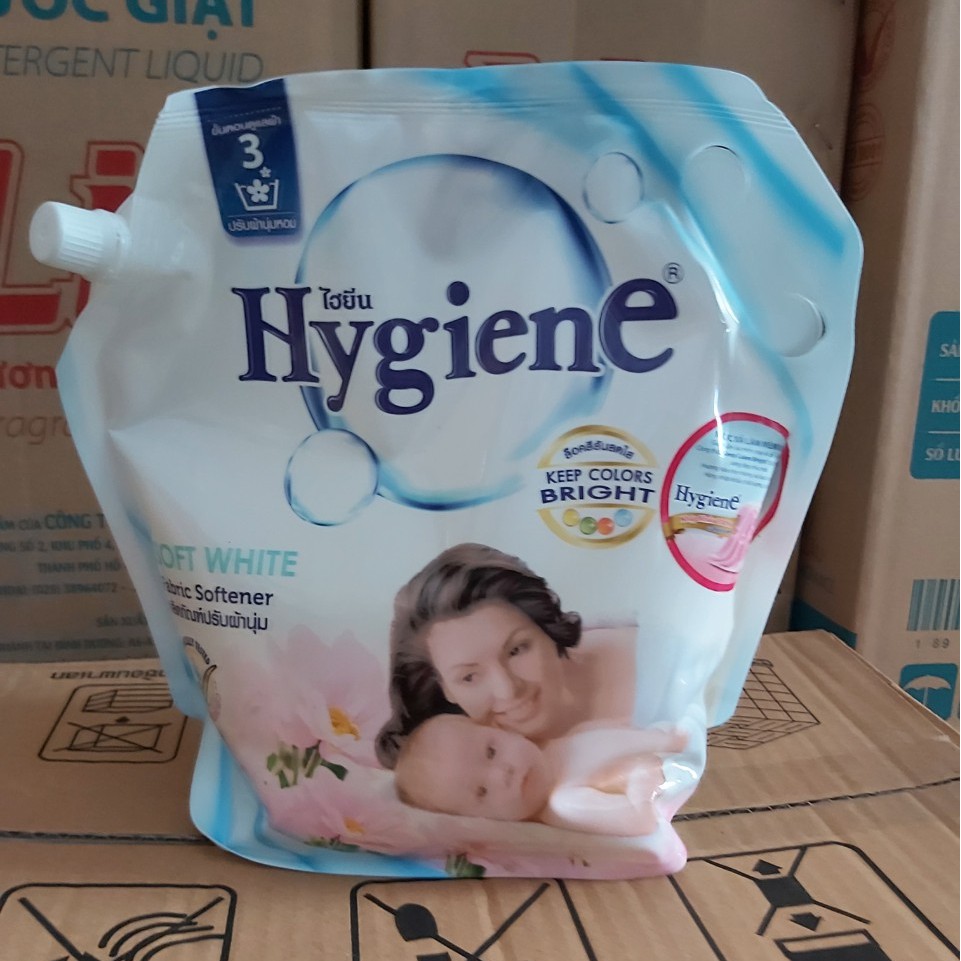 Nước xả vải túi Hygiene 1800ml mầu trắng