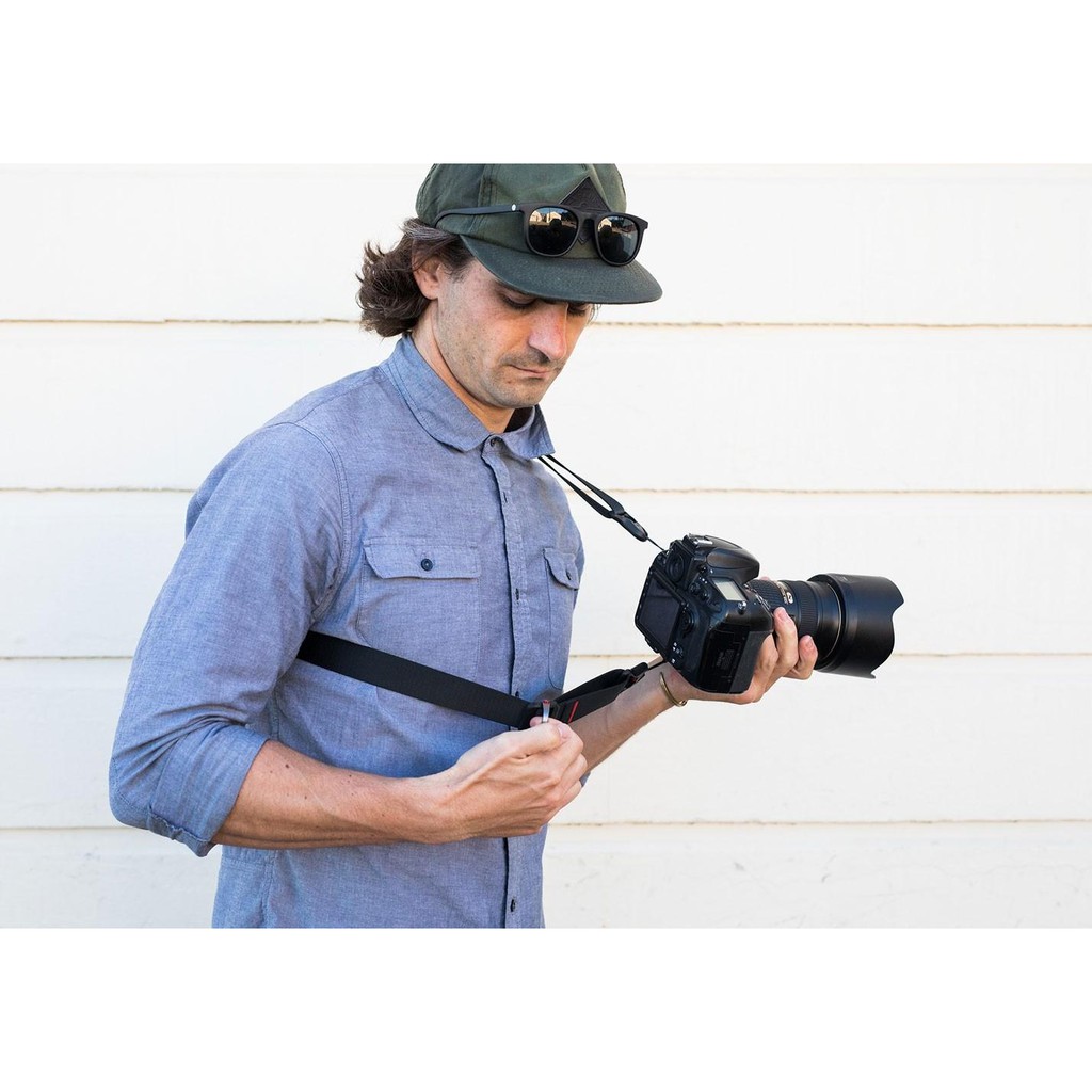 Dây máy ảnh Thao tác nhanh Peak Design Slide Lite Black, Bản size trung 3cm