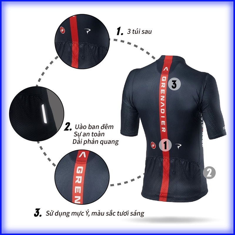 NEOS Summer Road Professional New Cycling Jersey Set Áo khoác nam đi xe đạp Áo chống tia cực tím Jersey nhẹ và thoáng khí