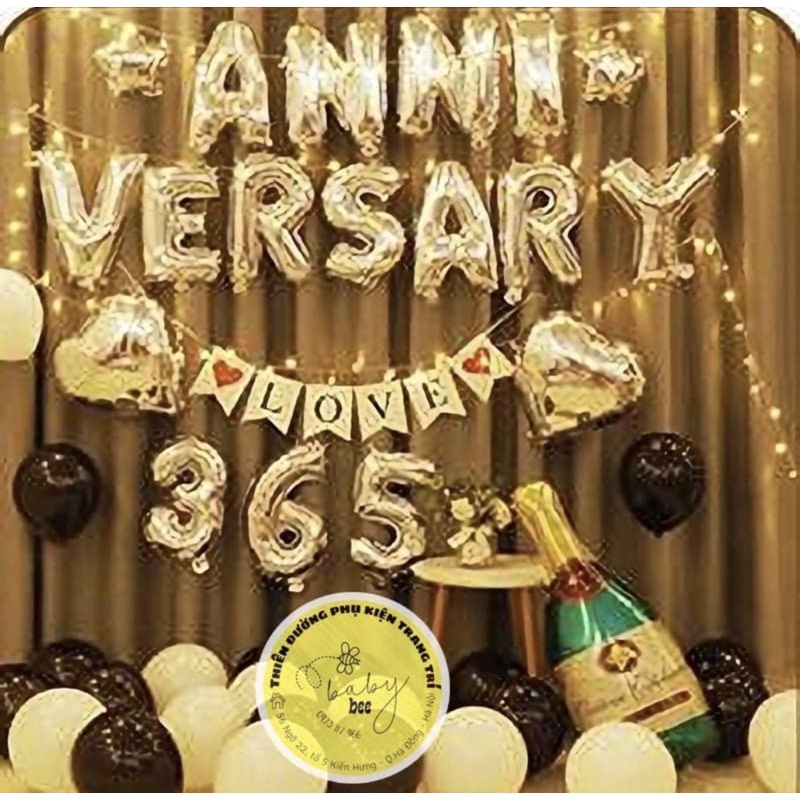 Set Bóng Trang Trí Kỷ Niệm Ngày Cưới, Ngày Đặc Biệt