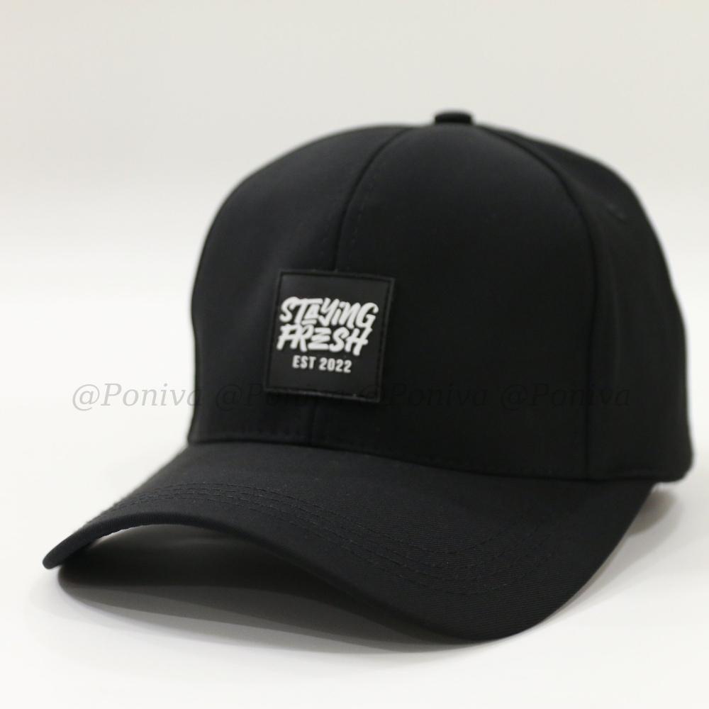 Mũ lưỡi trai ❤️ Nón kết phối tag cao su non in chữ staying fresh  chất kaki cao cấp form unisex  PONIVA siêu hot