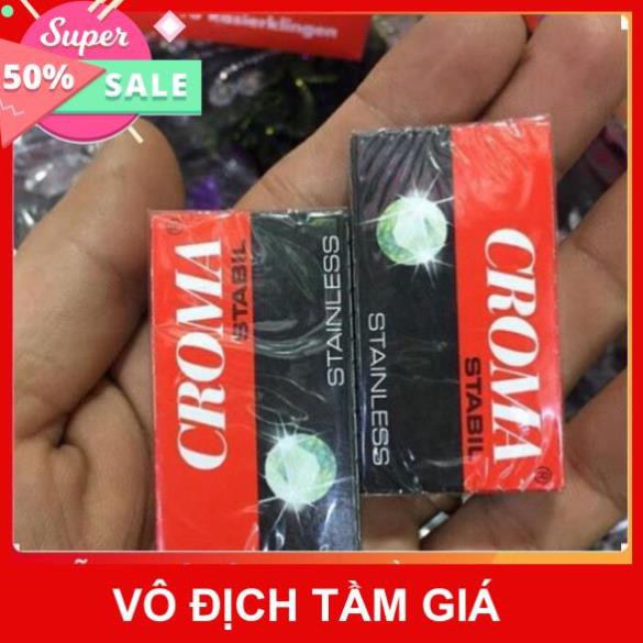 Dao tem/dao tem cạo râu CROMA đức chuẩn xịn 1 hộp 10 cái