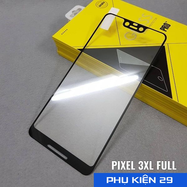 [Google Pixel 3 XL/ 3XL] Kính cường lực FULL màn FULL keo Glass Pro+ 9H