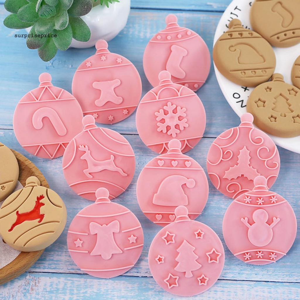 Set 10 Khuôn Làm Bánh Cookie Trang Trí Giáng Sinh