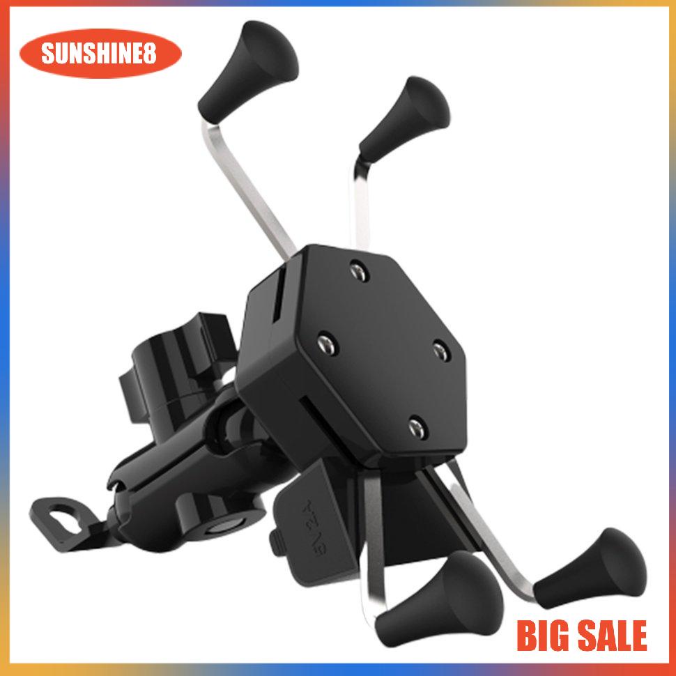 【SUN】Xe máy Scooter Bộ sạc loại X Giá đỡ điện thoại di động Giá đỡ USB Sạc xe hơi