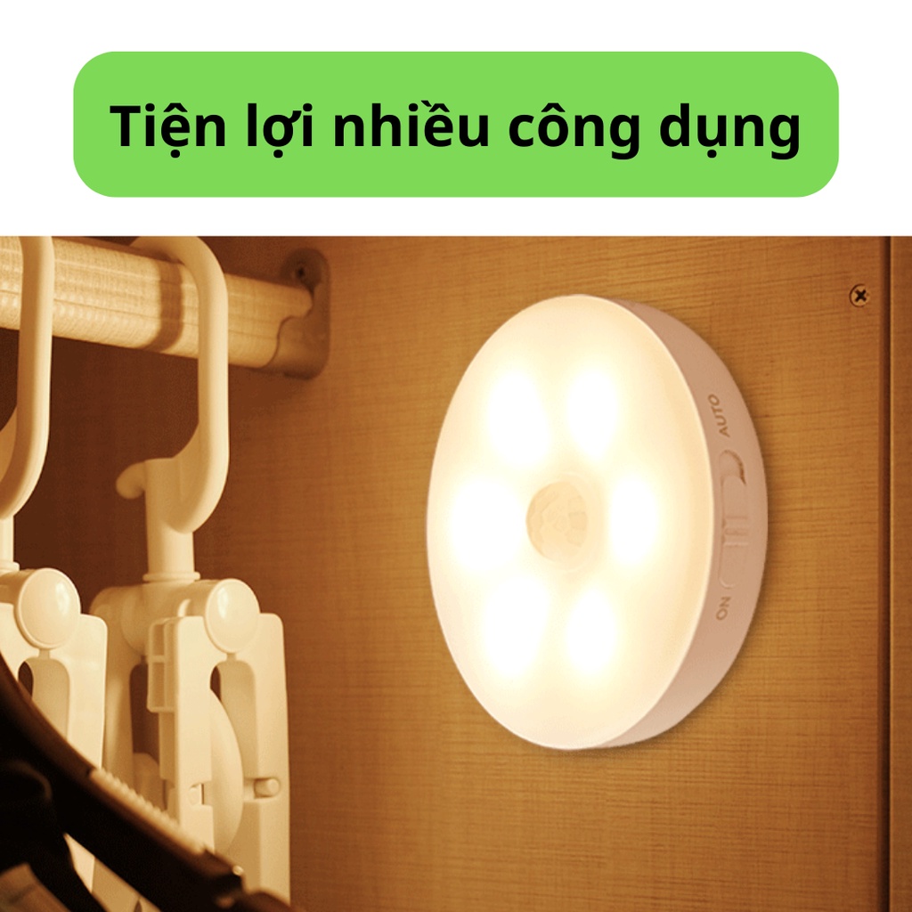Đèn LED Cảm Biến Chuyển Động USB Cảm Biến Dán Tường Cầu Thang Nhà Bếp Tủ Đựng Quần Áo Tích Điện Sạc Điện