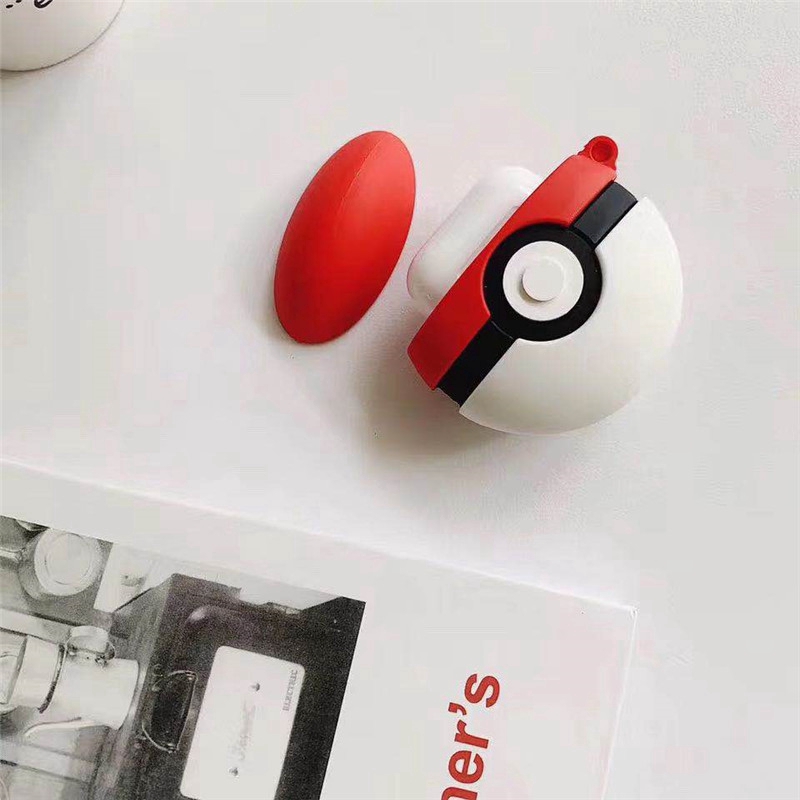 Japanese Anime Pokémon Cute Cartoon AirPods 12 Case Game Boy Poké Ball AirPods Silicone Cover