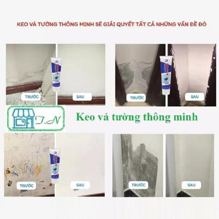 Keo Vá Tường Chống Thấm LKB 250gr - Trám Trét Vết Nứt Khe Hở Tường - Chống Mốc Ẩm Làm Sạch Tường