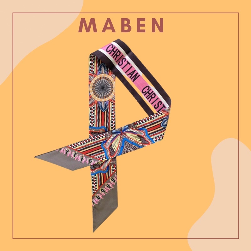 Khăn quấn túi xách in hoa văn - Maben