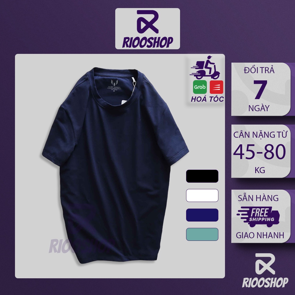 Áo phông nam cổ tròn trơn cotton 100 hàng cao cấp Marc Jasson RTX072