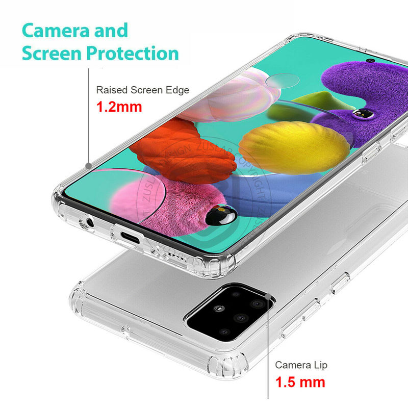 Ốp điện thoại TPU mềm trong suốt chống sốc cho Samsung Galaxy A21S A11 A01 A31 A41