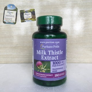 [Date 2023] Viên uống Milk Thistle 1000mg Puritan’s Pride – Bổ Gan, Giải Độc Gan – 180 viên