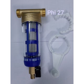 BỘ LỌC THÔ,LỌC ĐẦU NGUỒN LÕI SỢI INOX.VÀO -RA PHI 27