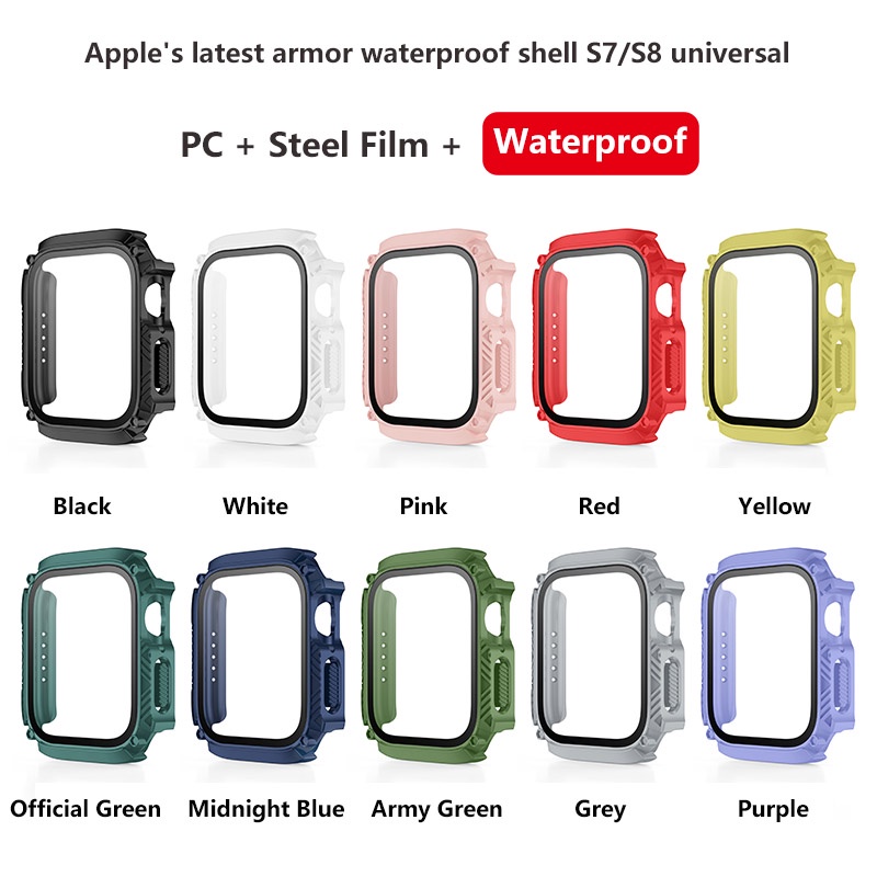 Kính Cường Lực Bảo Vệ Màn Hình Chống Nước Cho Apple Watch 7 8 45mm 41mm 44mm 40mm iWatch 4 5 SE 6