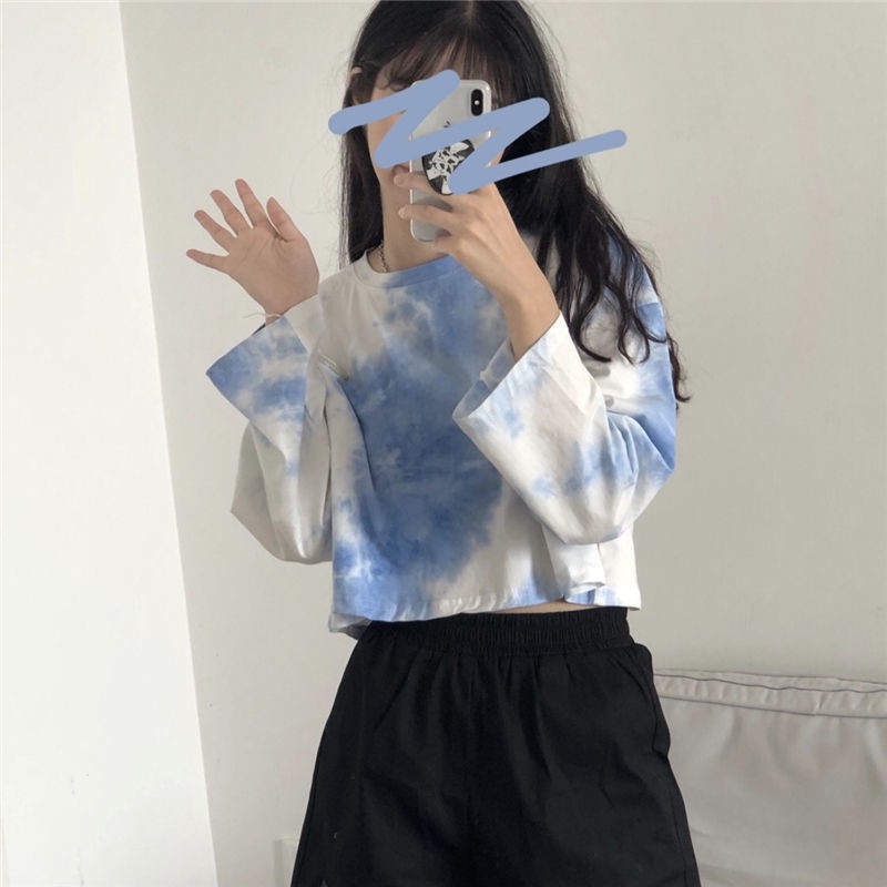 Fashion Korean Fashion Round Neck Long Sleeve T-shirt 15 Days (Available) | BigBuy360 - bigbuy360.vn